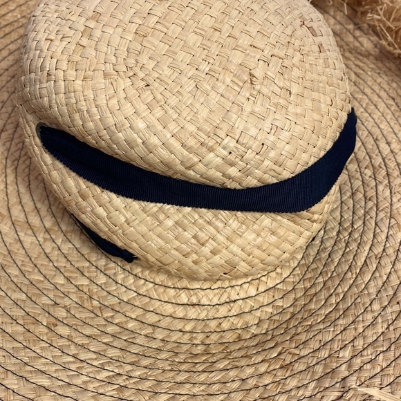 Lola Hats Alpargatas natural straw black trim sun hat - Picture 3 of 6